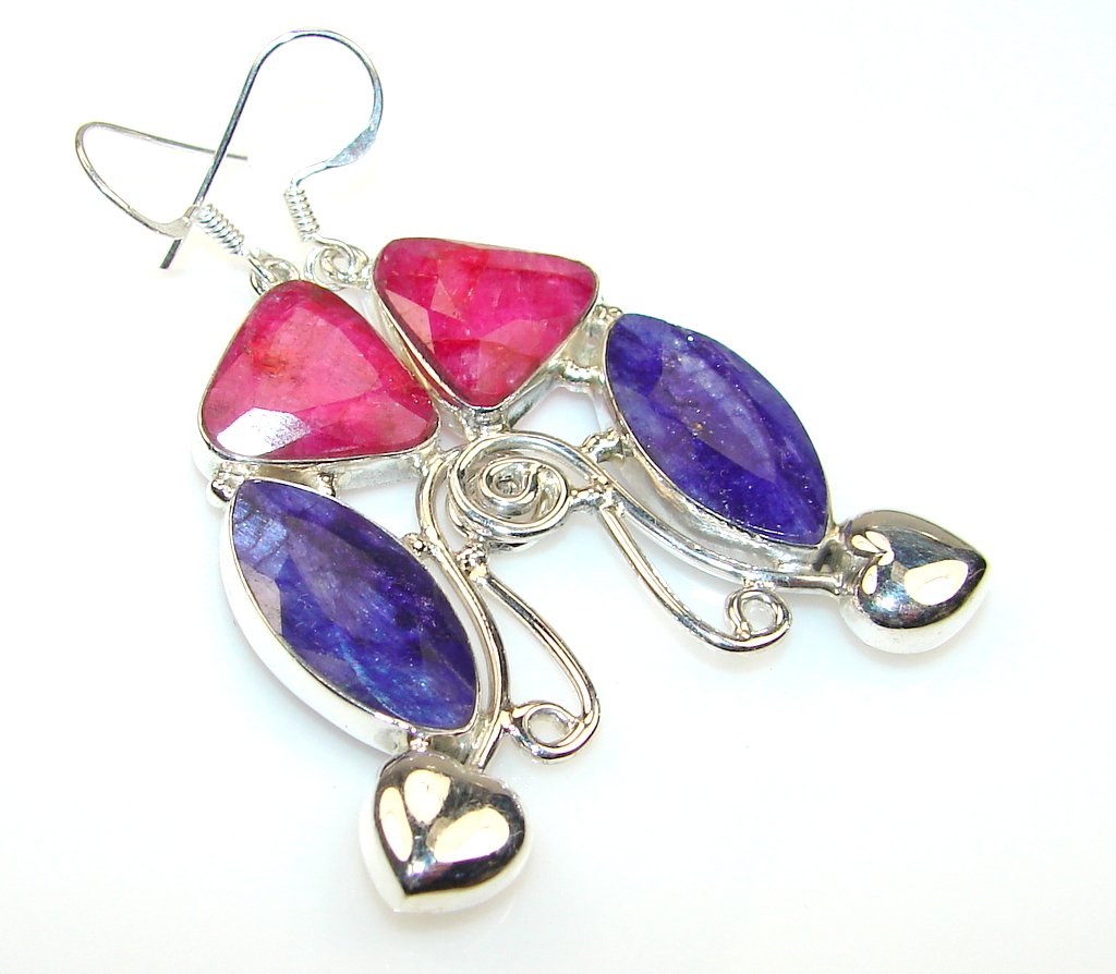 Forever Blue Sapphire Sterling Silver earrings
