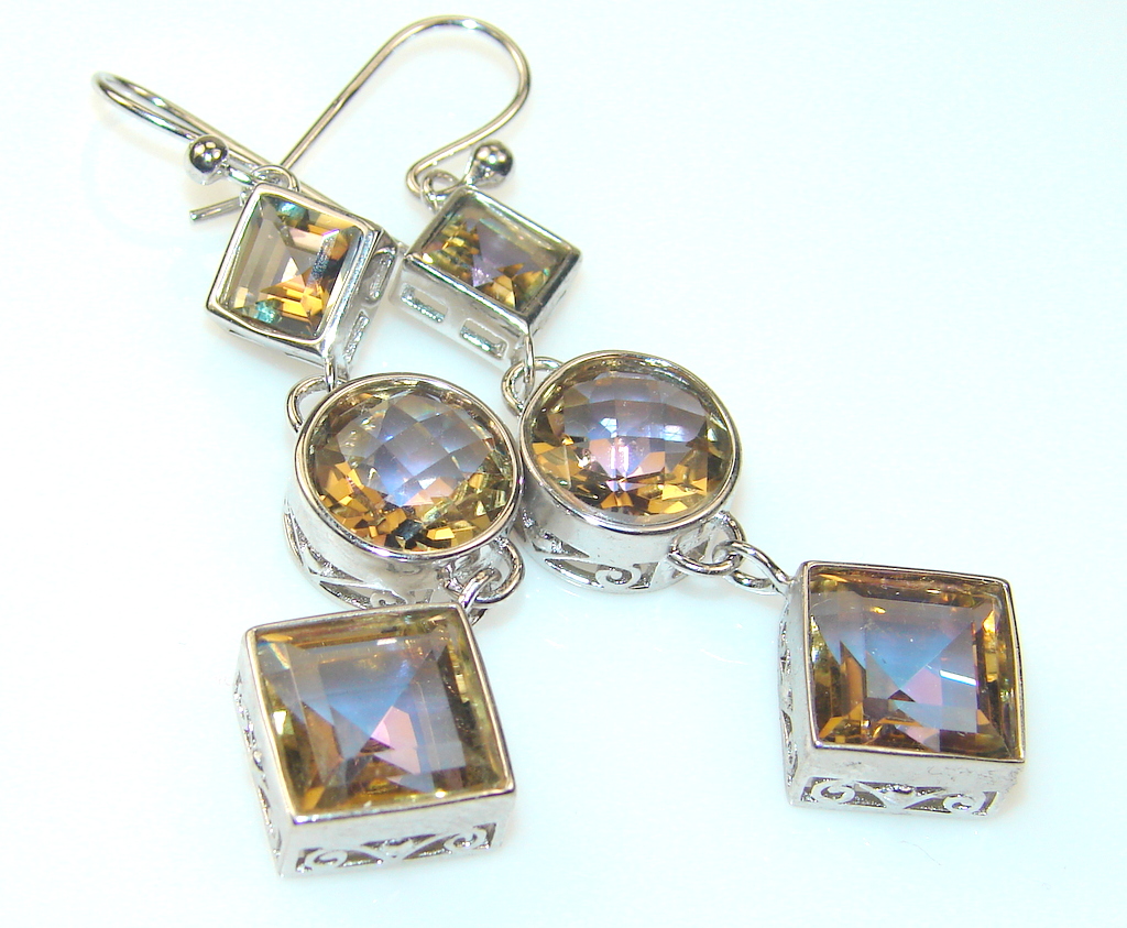 Awesome Magic Topaz Sterling Silver earrings