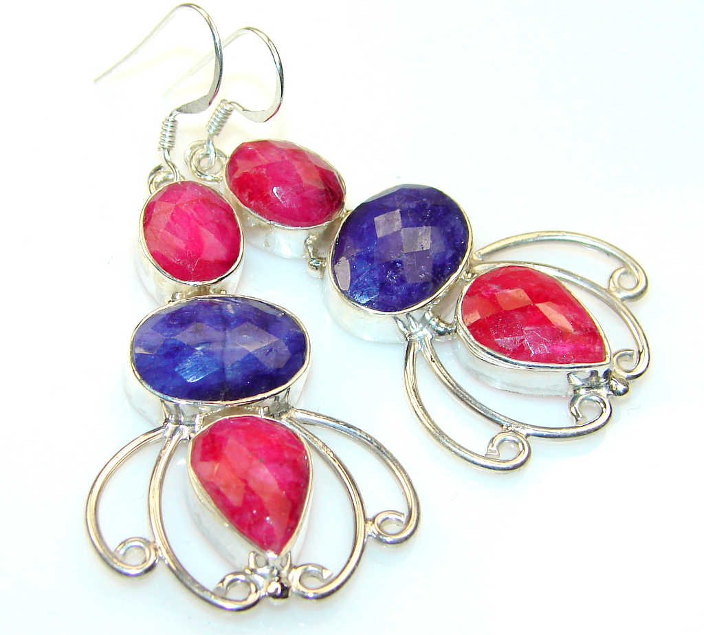 Trade Secret Ruby Sterling Silver earrings