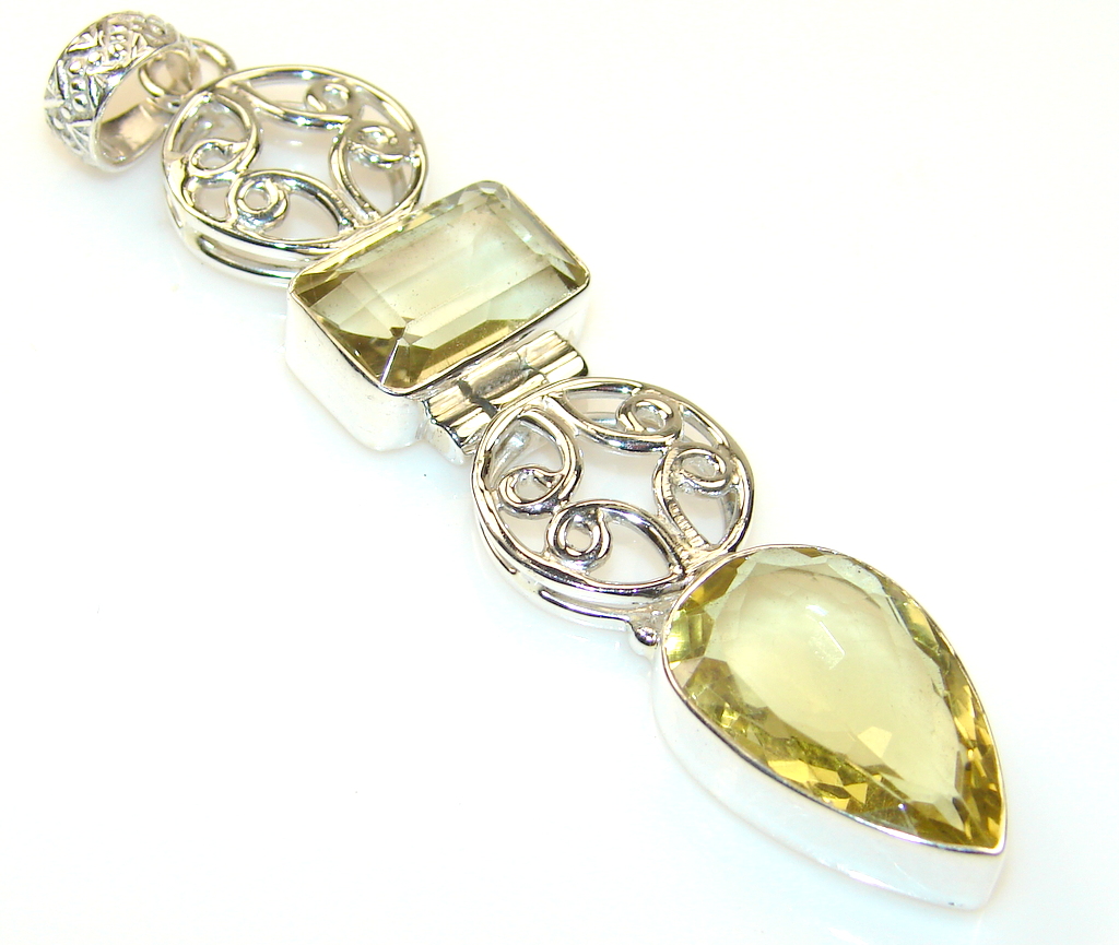 Afternoon Sun Citrine Sterling Silver Pendant