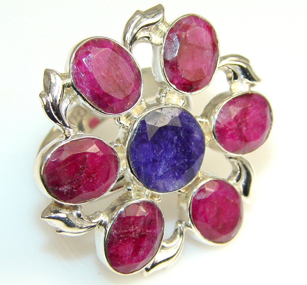 Beautiful Sapphire Sterling Silver Ring s. 12