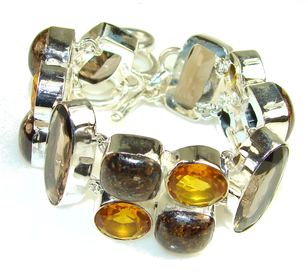 Most Clever Citrine Quartz Sterling Silver Bracelet