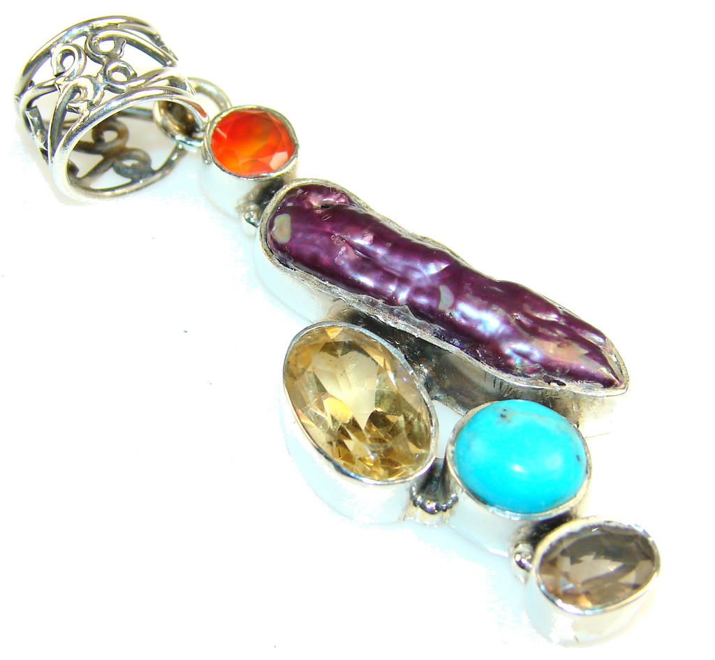 Classy Blister Pearl Sterling Silver pendant