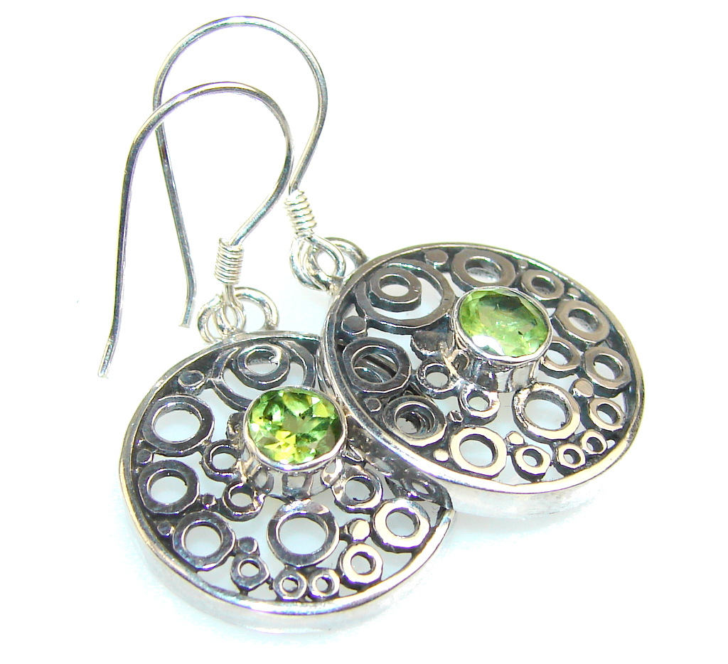Fantastic Peridot Quartz Sterling Silver earrings