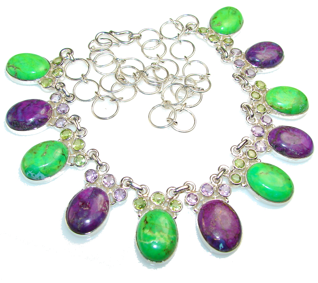 Fabulous Desing Of Turquoise Sterling Silver necklace