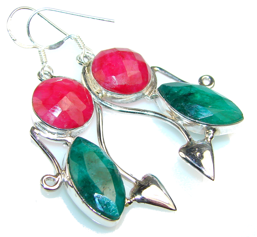 Empress Emerald Sterling Silver earrings
