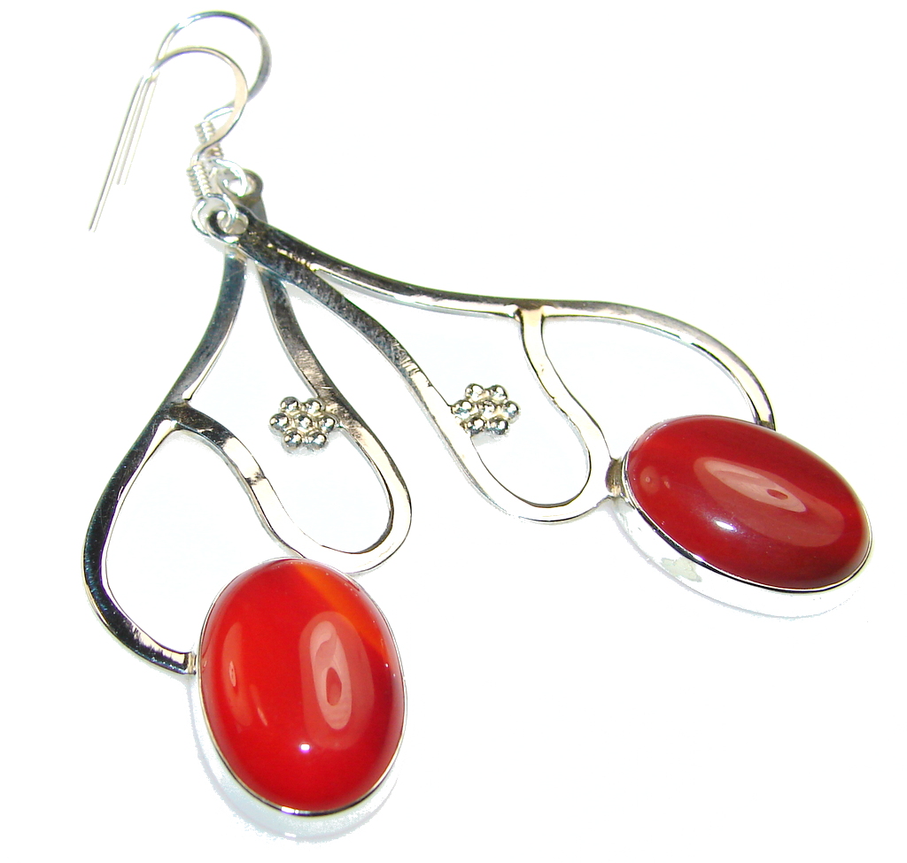 Be Spectacular!! Carnelian Sterling Silver earrings
