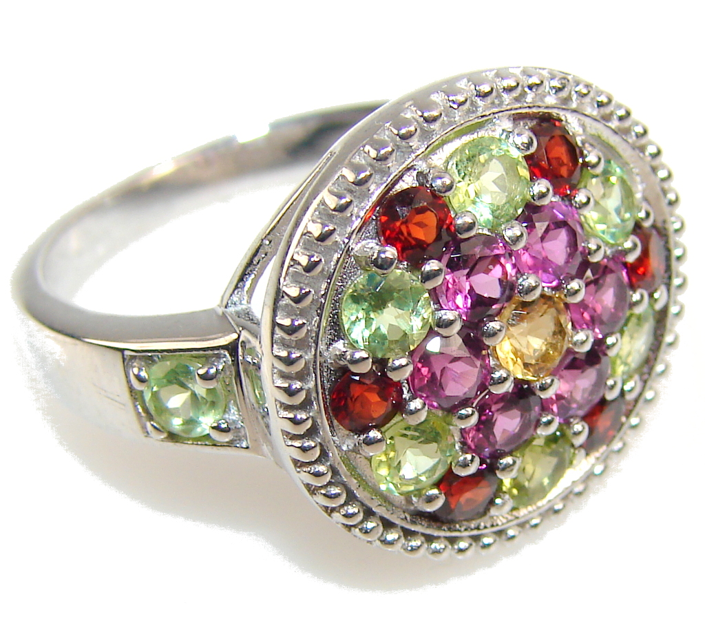 Aura Of Beauty!! Citrine Sterling Silver ring s. 9 1/2