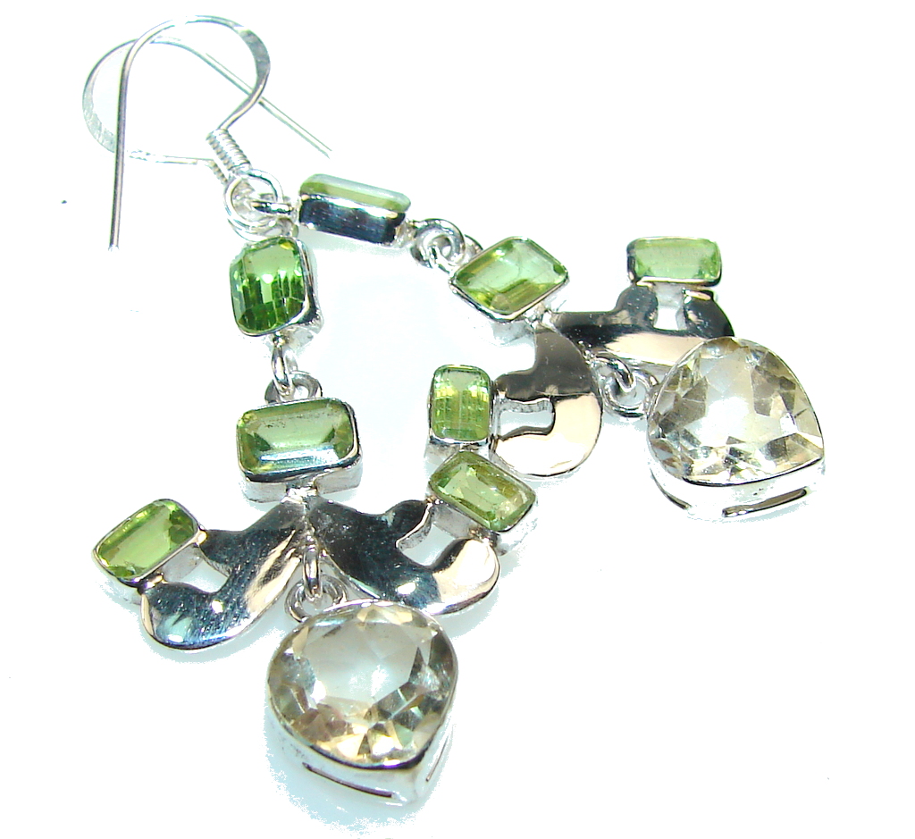 Bright Side!! Citrine Quartz Sterling Silver Earrings