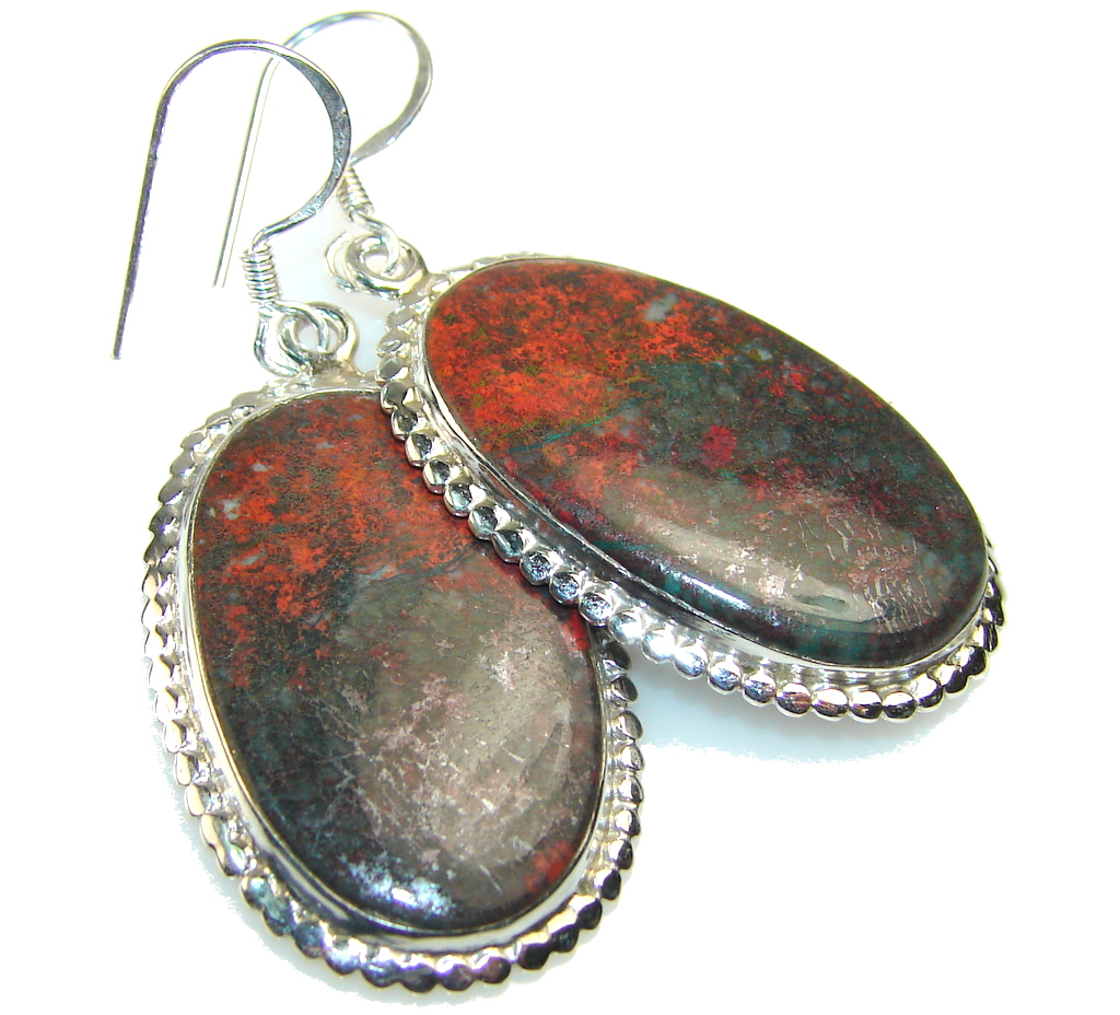 Red Sonora Jasper Sterling Silver earrings