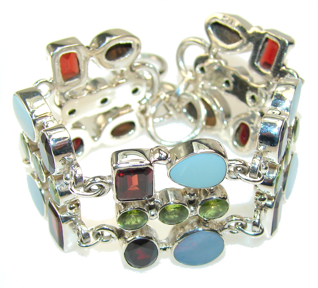 Great Impression!! Peridot Sterling Silver Bracelet