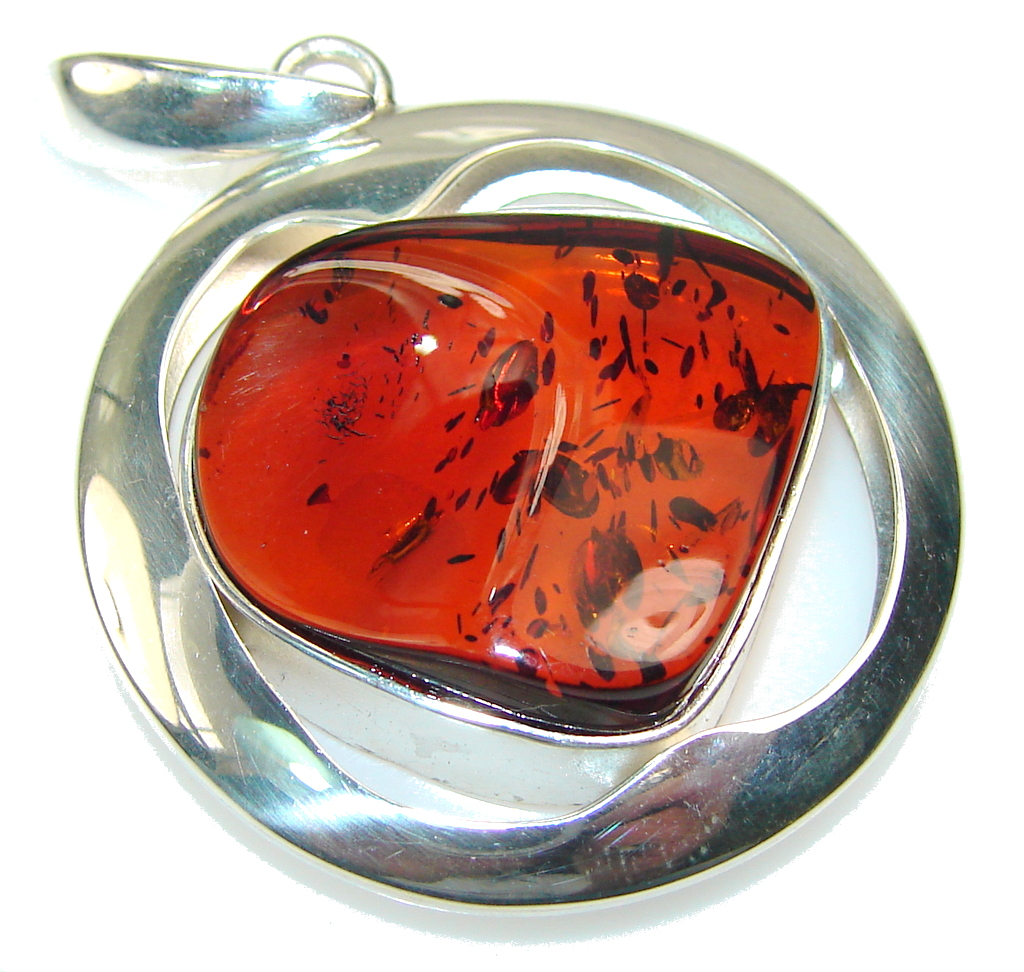 Big Dreamer!! Polish Amber Sterling Silver Pendant
