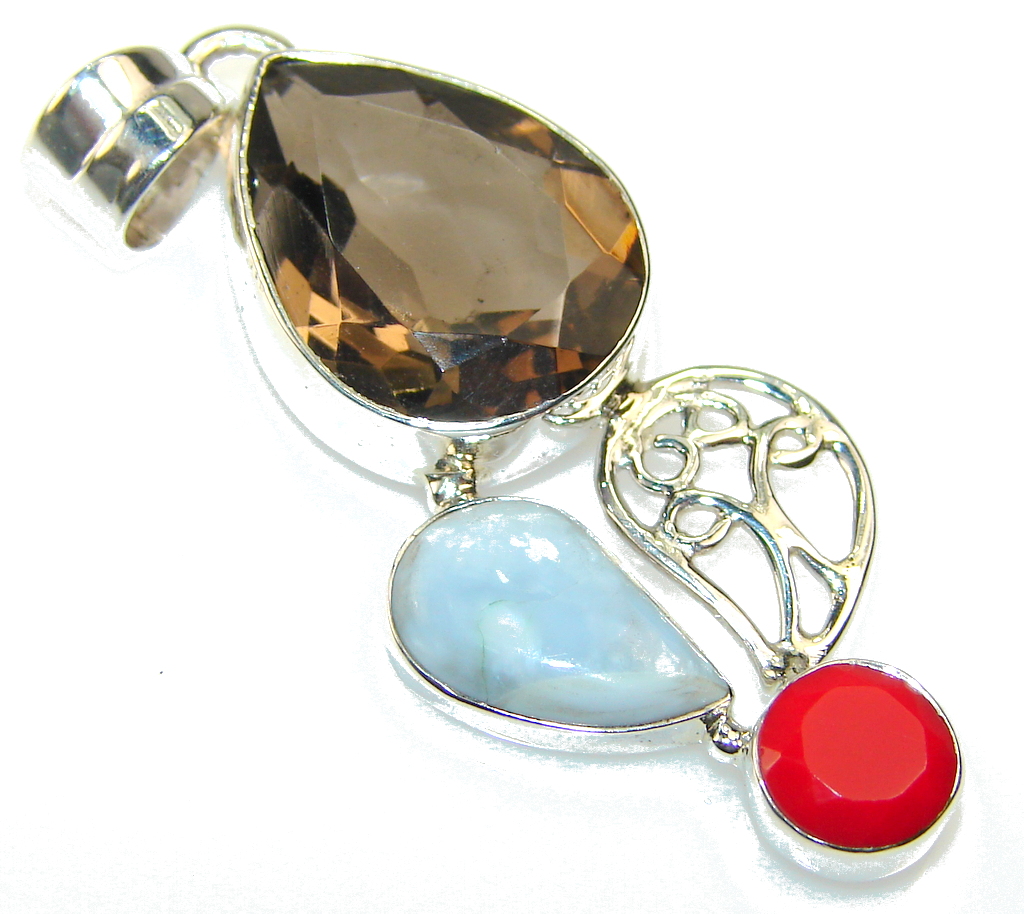 Beauty Of Smoky Topaz Sterling Silver Pendant