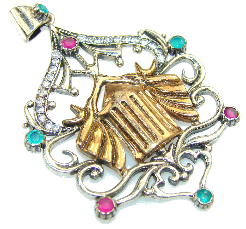 Special Moment!! Green Emerald Sterling Silver Pendant