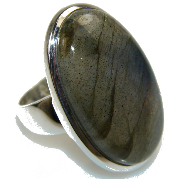 Amazing Blue Labradorite Sterling Silver Ring s. 7
