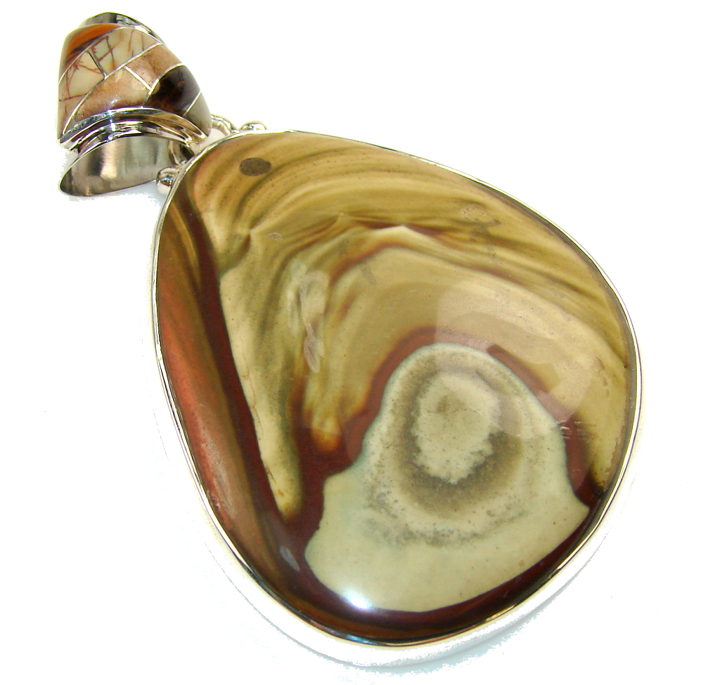 Huge!! Amazing Wild Horse Jasper Sterling Silver Pendant