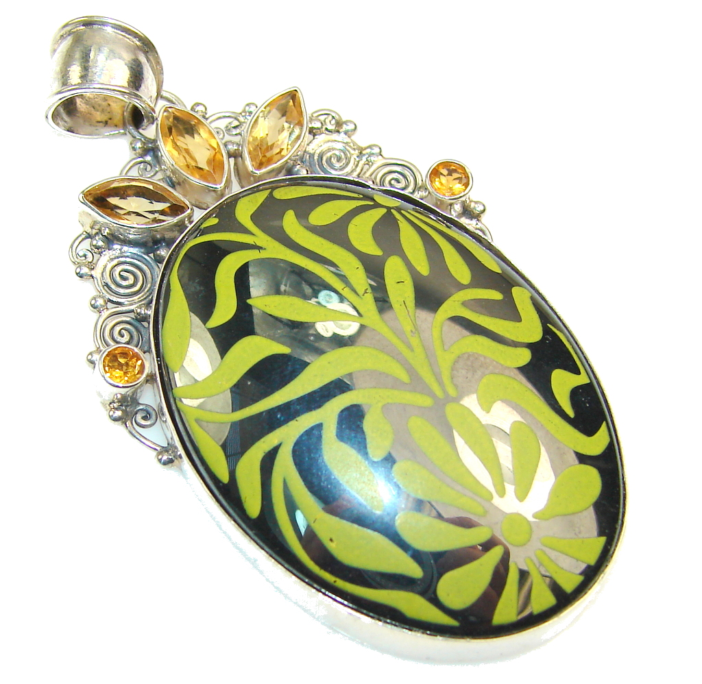 New Trendy!! Hematite Sterling Silver Pendant