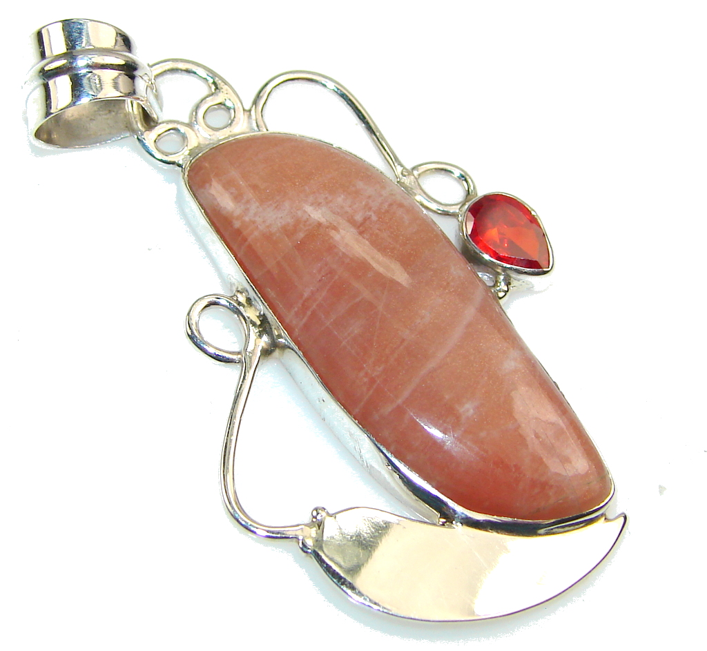 Perfect Golden Calcite Sterling Silver Pendant