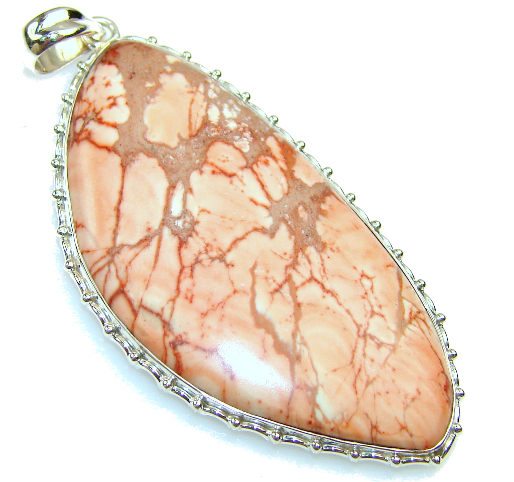 Amazing Sea Sediment Jasper Sterling Silver Pendant