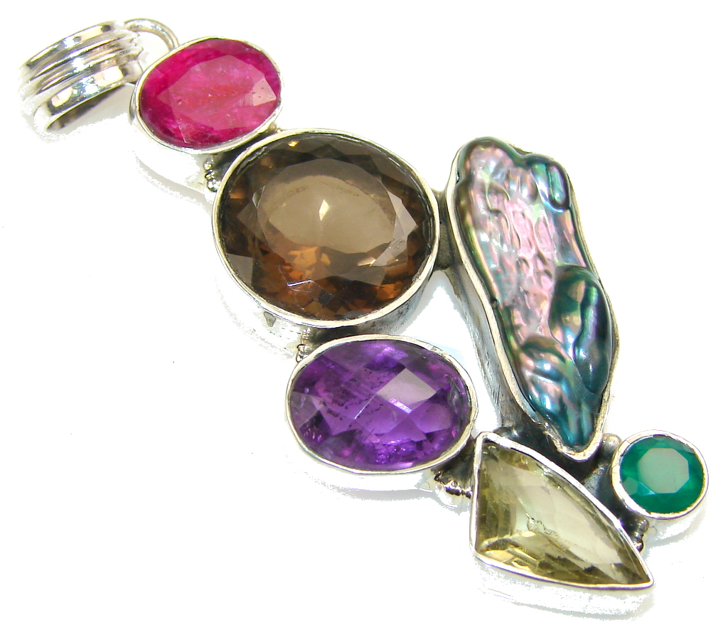 Beauty Mother Of Pearl Sterling Silver Pendant
