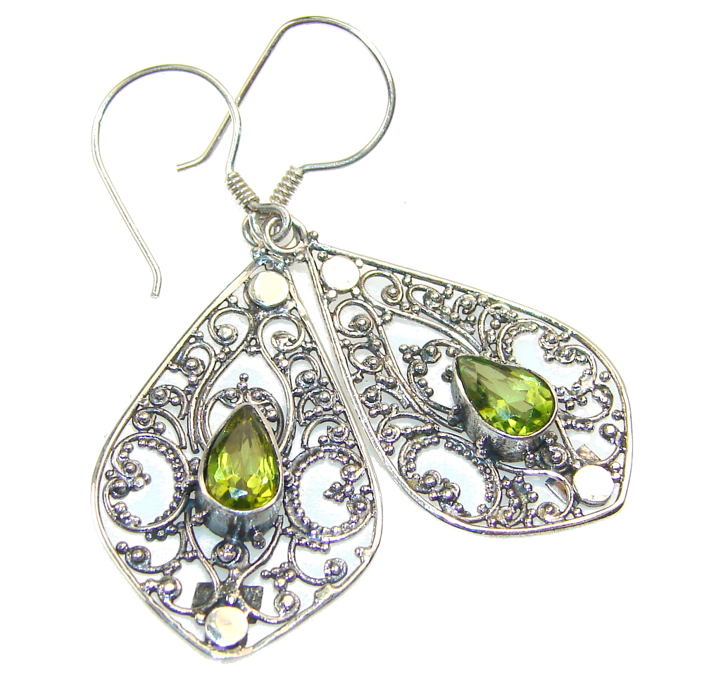 Superlative peridot gemstone earrings for girls Superlative peridot gemstone earrings for