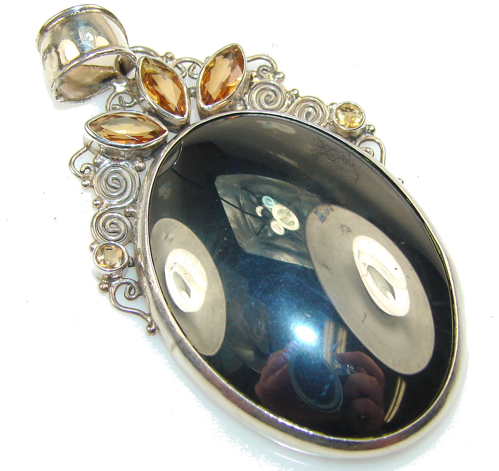 Amazing Silver Hematite Sterling Silver Pendant