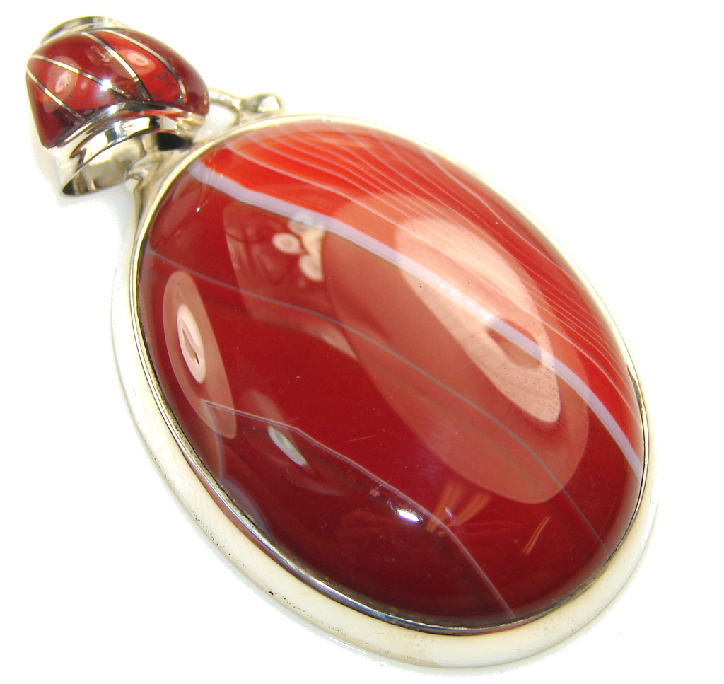 Secret Botswana Agate Sterling Silver Pendant
