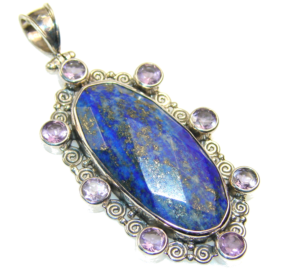 Fantastic Lapis Lazuli Sterling Silver Pendant