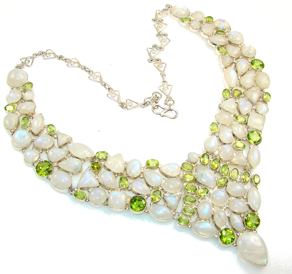 Secret White Moonstone Sterling Silver necklace