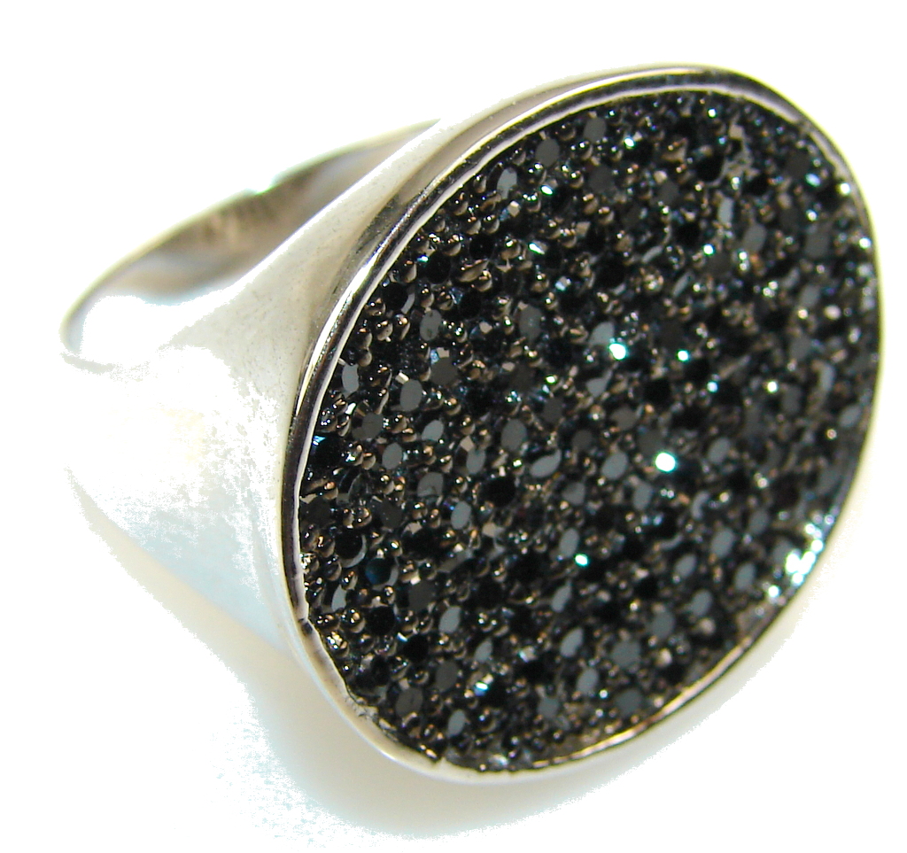 Special Secret Hematite Sterling Silver Ring s. 8