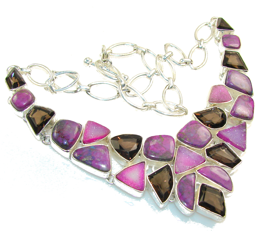 Billowing Clouds!! Smoky Topaz Sterling Silver necklace