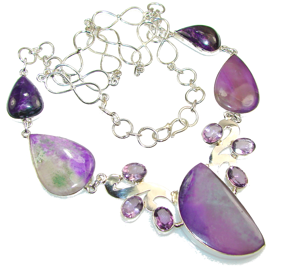 Aura Of Beauty!! Moss Agate Sterling Silver necklace