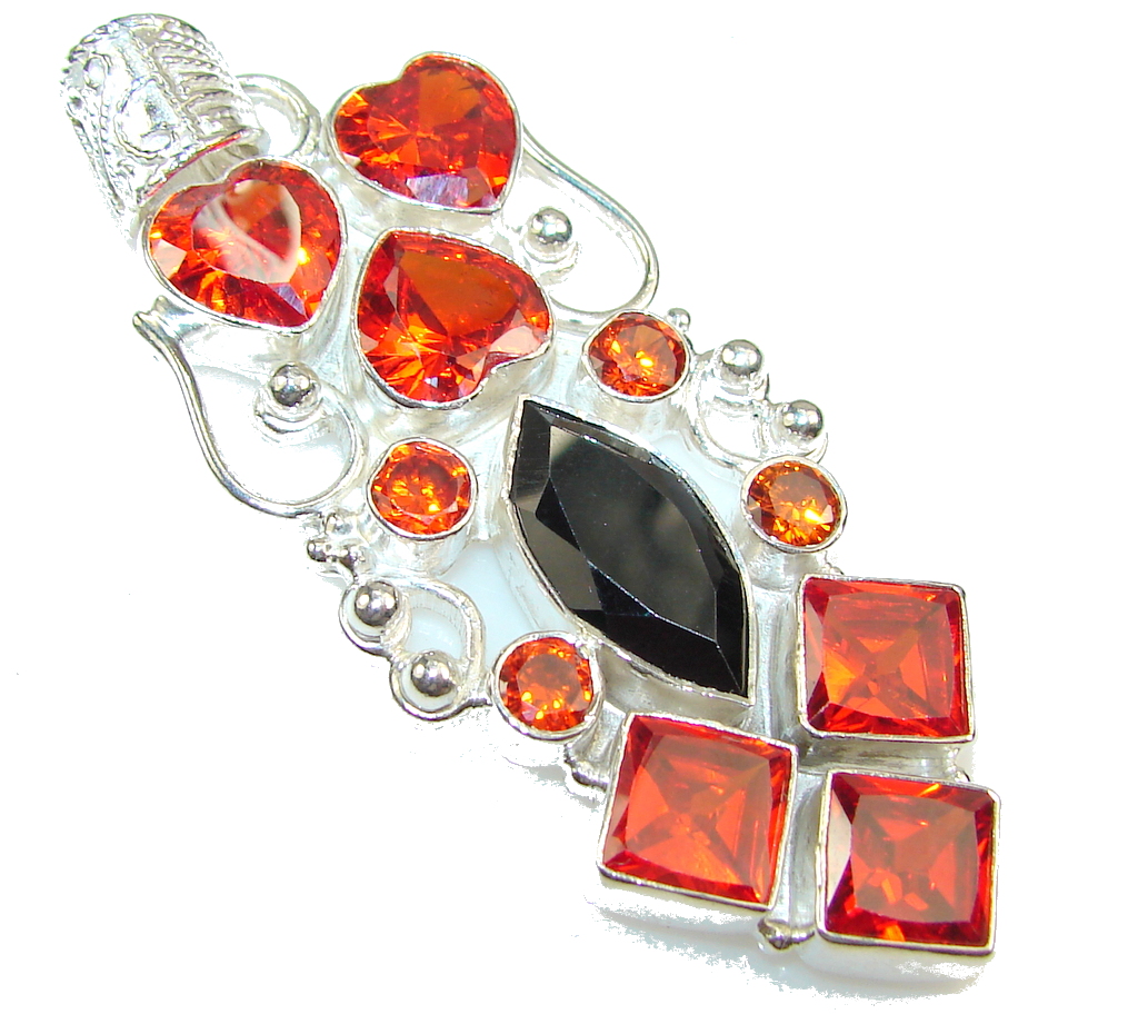 Precious Silver Hematite Sterling Silver Pendant
