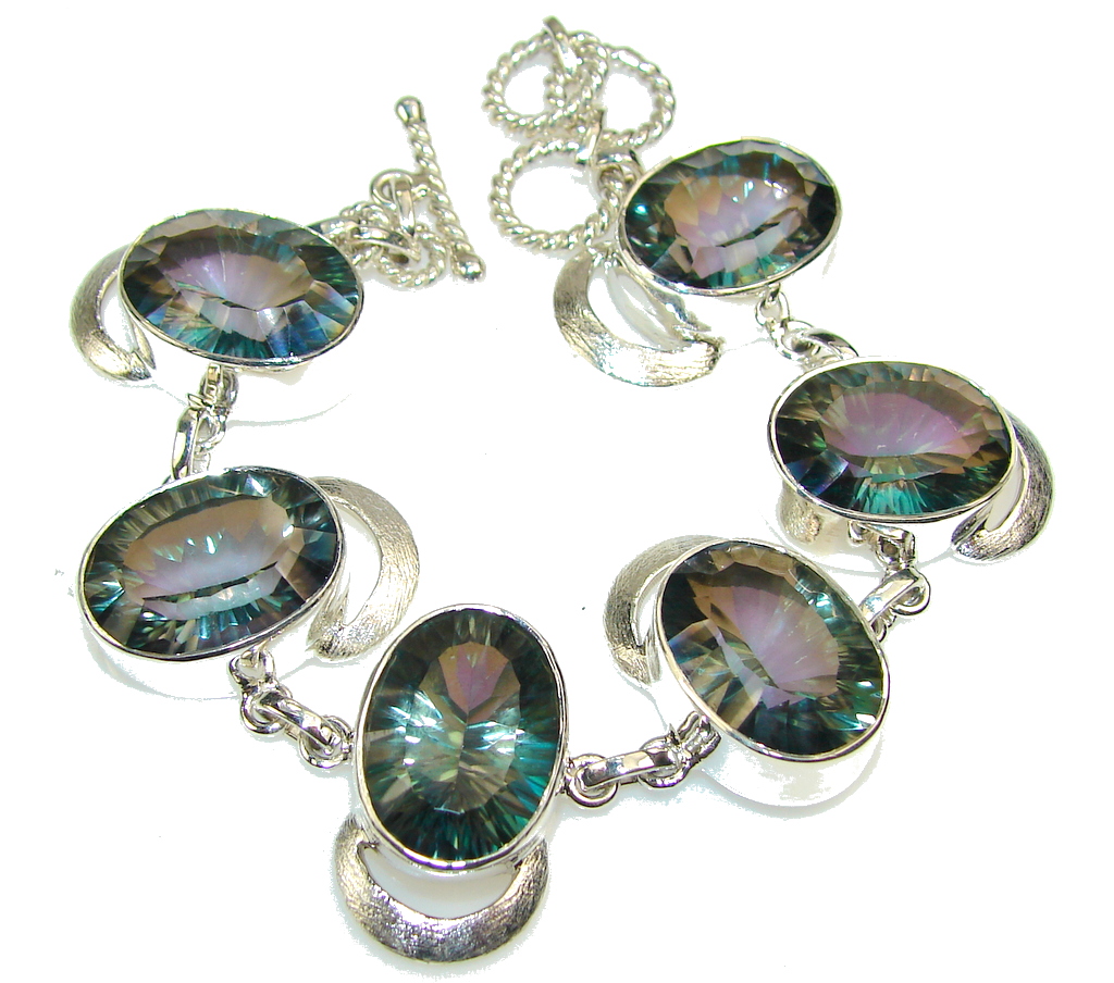Island Fantasy!! Magic Topaz Sterling Silver Bracelet