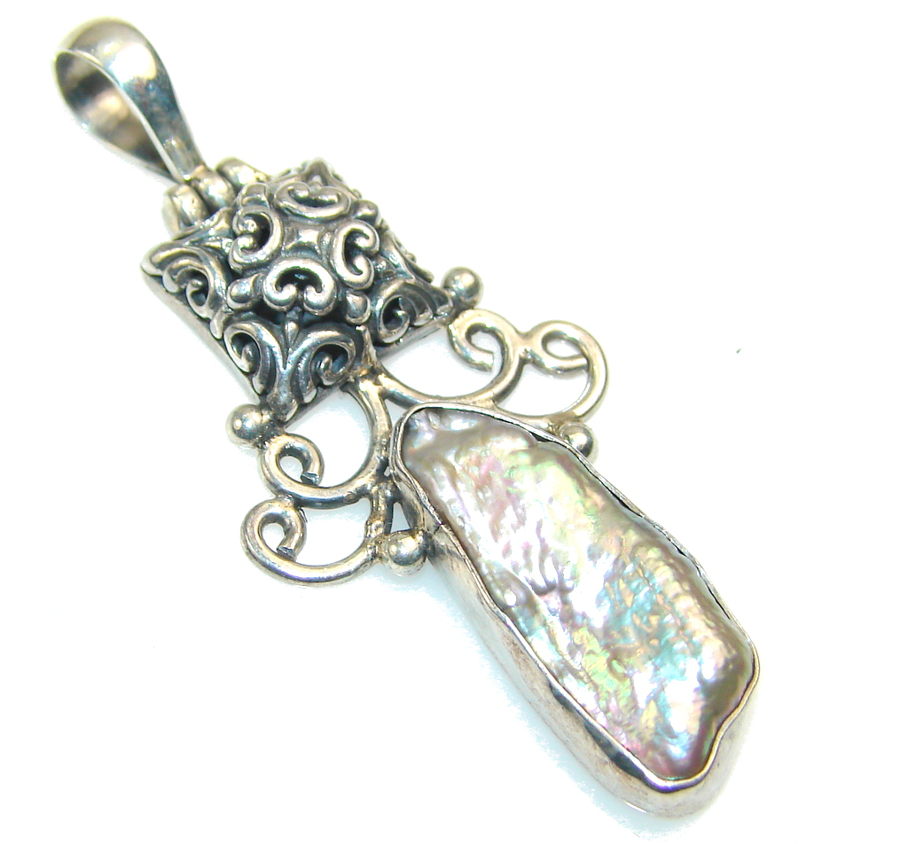 Classy Mother Of Pearl Sterling Silver Pendant