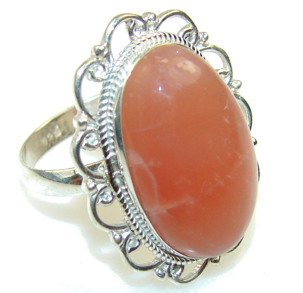 Amazing! Brown Calcite Sterling Silver ring s. 9
