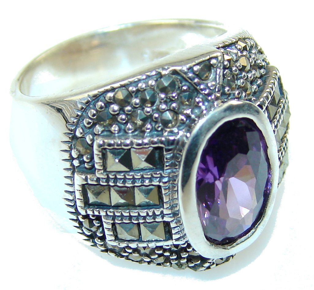Amazing Alexandrite Quartz Sterling Silver Ring s. 6