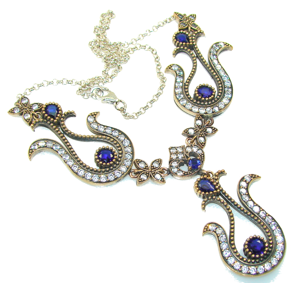 Big Dreamer!! Blue Sapphire Quartz Sterling Silver necklace