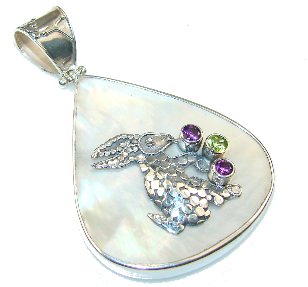 Big! Amazing Blister Pearl Sterling Silver pendant