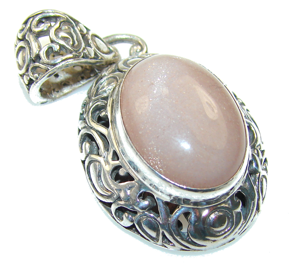 Amazing Color Of Golden Calcite Sterling Silver Pendant