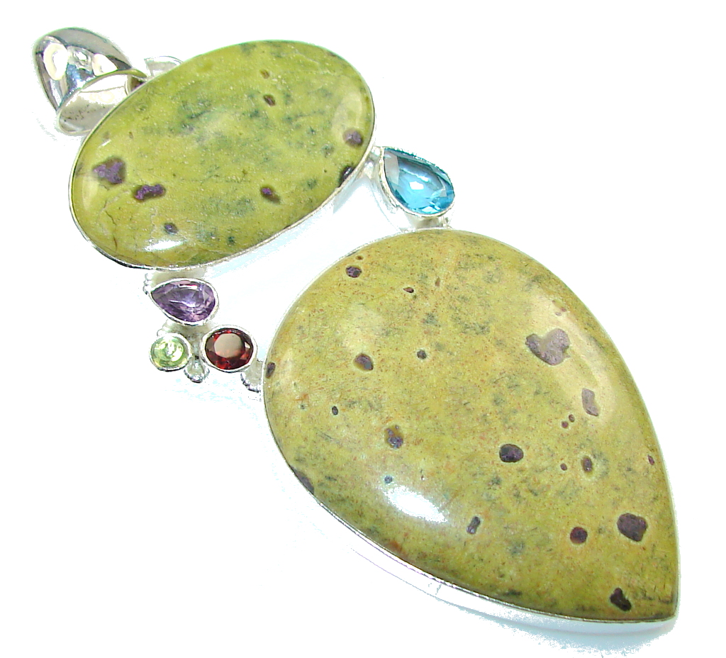 Big! Traditons Golden Obsidian Sterling Silver pendant