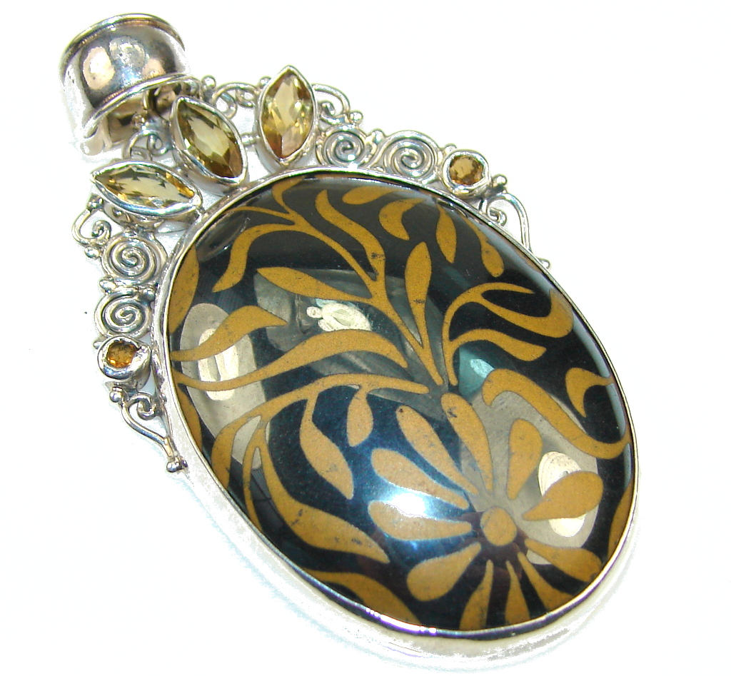 New Trendy!! Hematite Sterling Silver Pendant