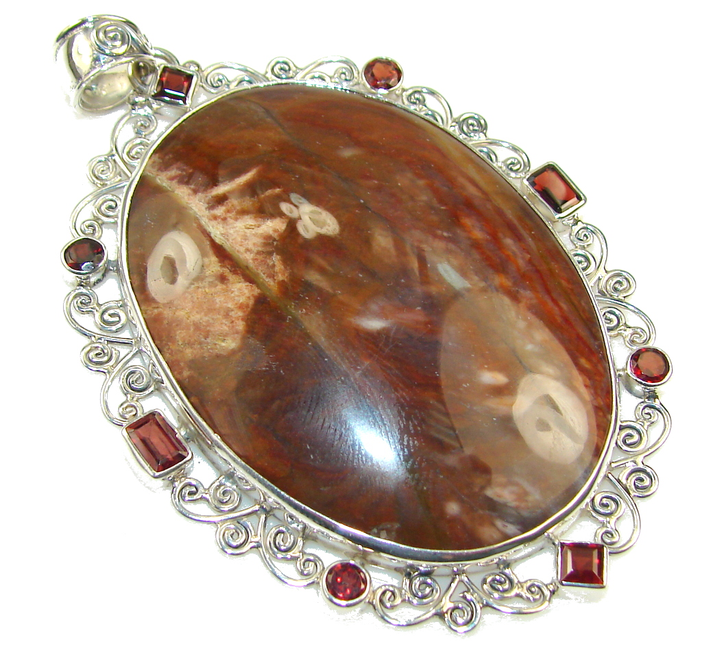 New!! Beautiful Brown Pietersite Sterling Silver pendant