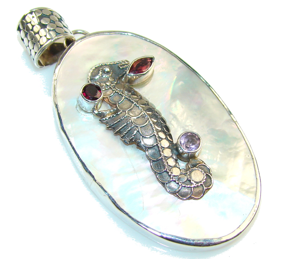 Big!! wesome DEsign Of Blister Pearl Sterling Silver pendant