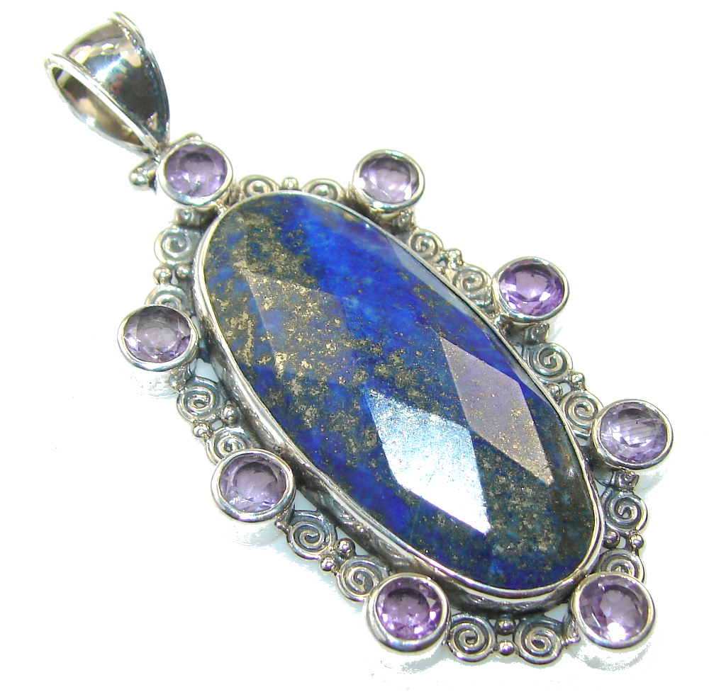 Fantastic Lapis Lazuli Sterling Silver Pendant
