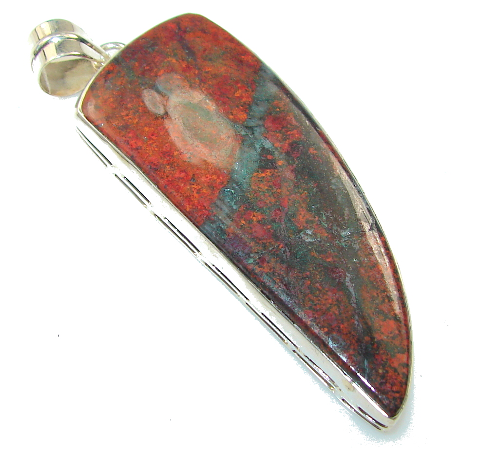 Opening Night!! Red Sonora Jasper Sterling Silver Pendant