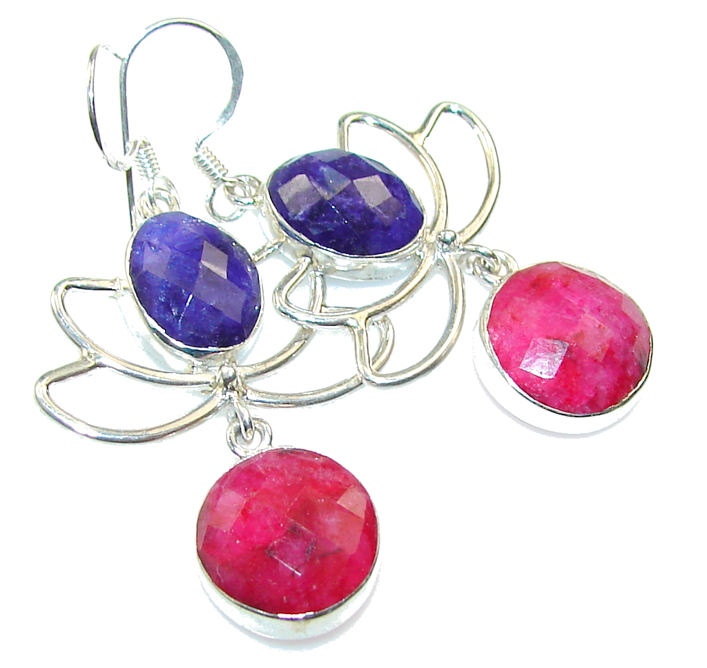 Special Secret!!! Pink Ruby Sterling Silver earrings