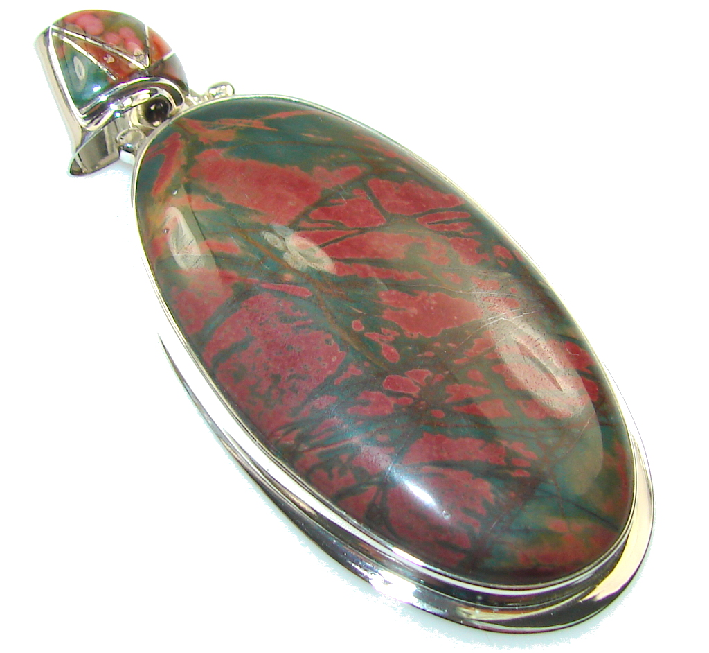 New Design!! Red Creek Jasper Sterling Silver Pendant