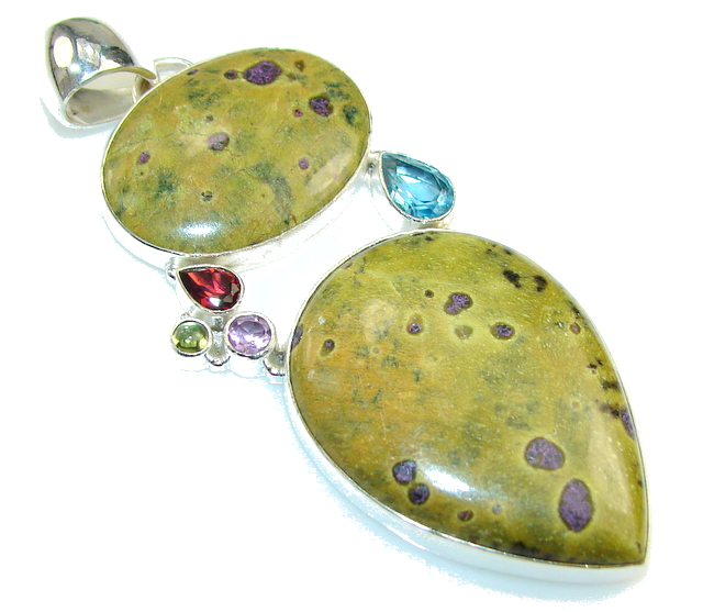 Big! Traditons Golden Obsidian Sterling Silver pendant