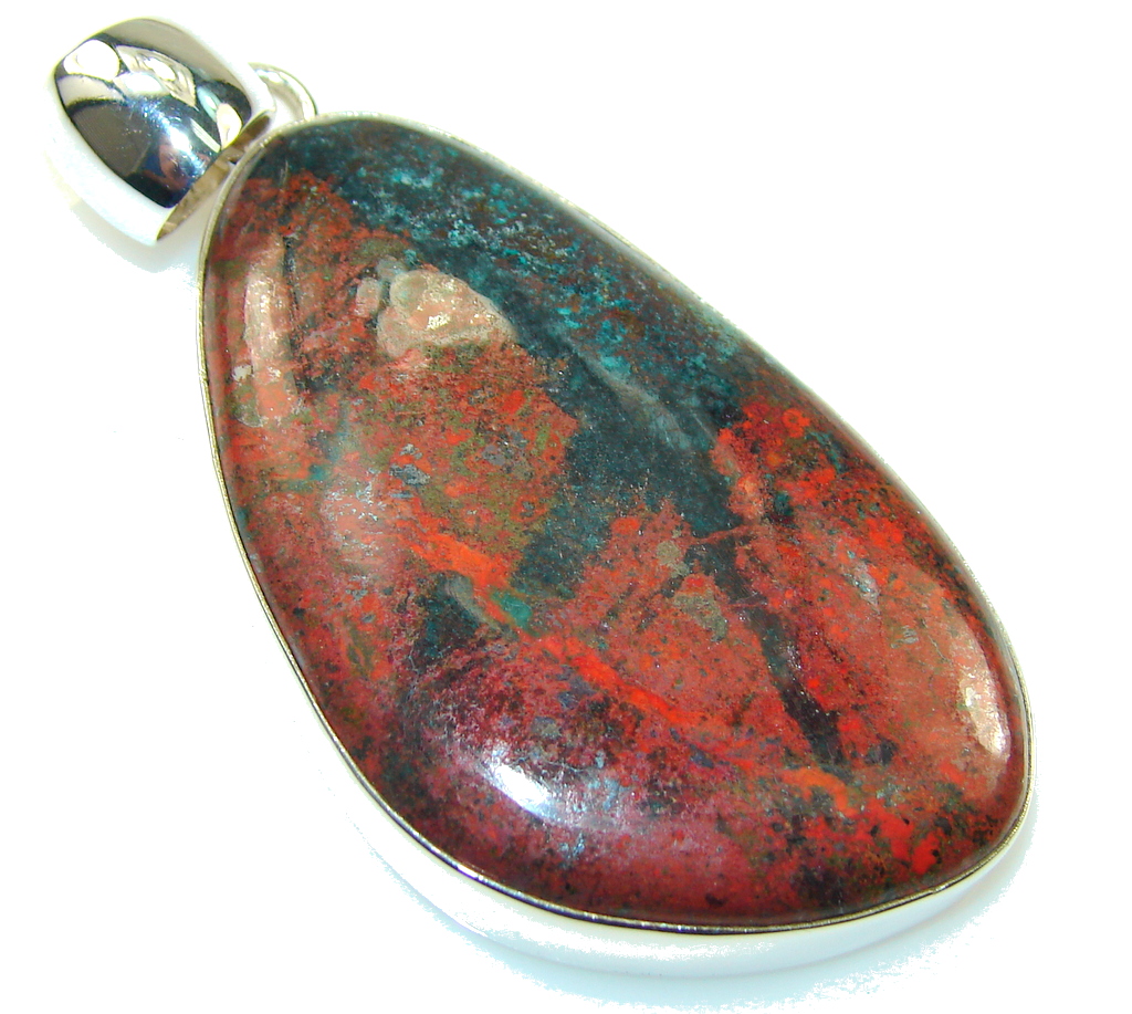 Awesome Red Sonora Jasper Sterling Silver Pendant
